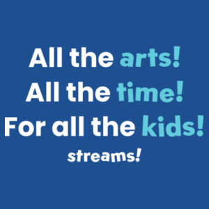 All The Arts (Indigo/Cyan) - Adult Heavy Cotton 5.3 oz. T-Shirt Design