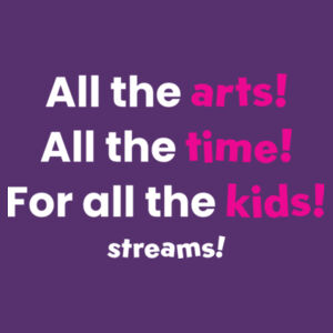 All The Arts (Violet/Magenta) - Adult Heavy Cotton 5.3 oz. T-Shirt Design