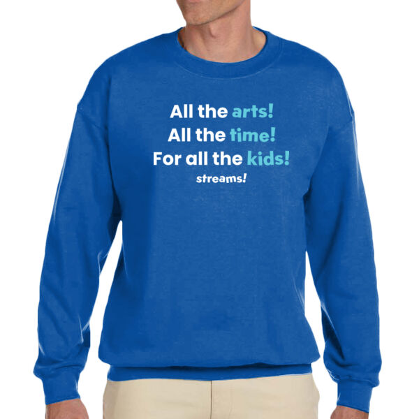 All The Arts (Indigo/Cyan) - Gildan Heavy Blend™ Crewneck Sweatshirt Thumbnail