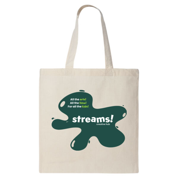 Streams! (Forest Green/Lime Green) - Q-Tees Economical Tote Thumbnail