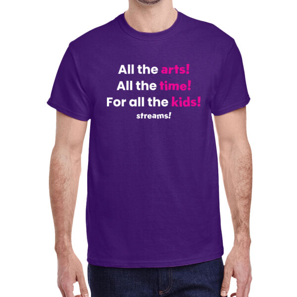 All The Arts (Violet/Magenta) - Adult Heavy Cotton 5.3 oz. T-Shirt Thumbnail