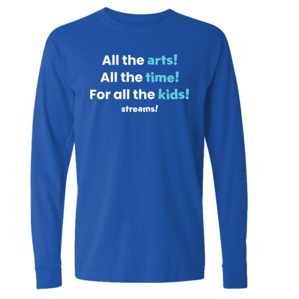 All The Arts (Indigo/Cyan) - Gildan Adult Heavy Cotton™ Long-Sleeve T-Shirt Thumbnail